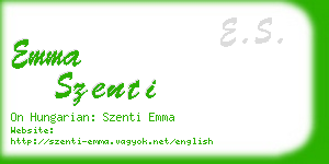 emma szenti business card